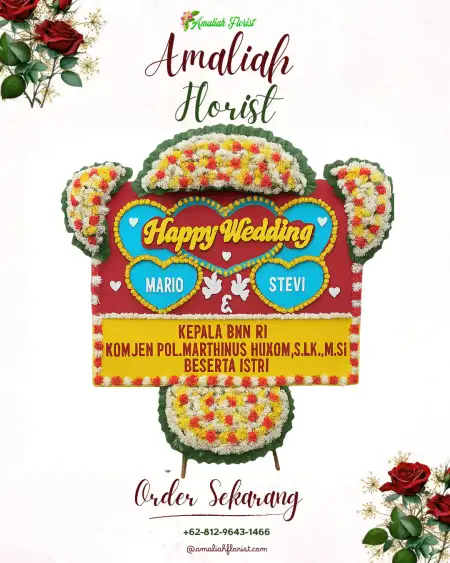Papan Bunga Pernikahan Restu Rahayu
